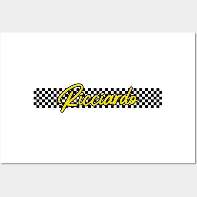 Race Flag Design - Daniel Ricciardo Wall Art by GreazyL